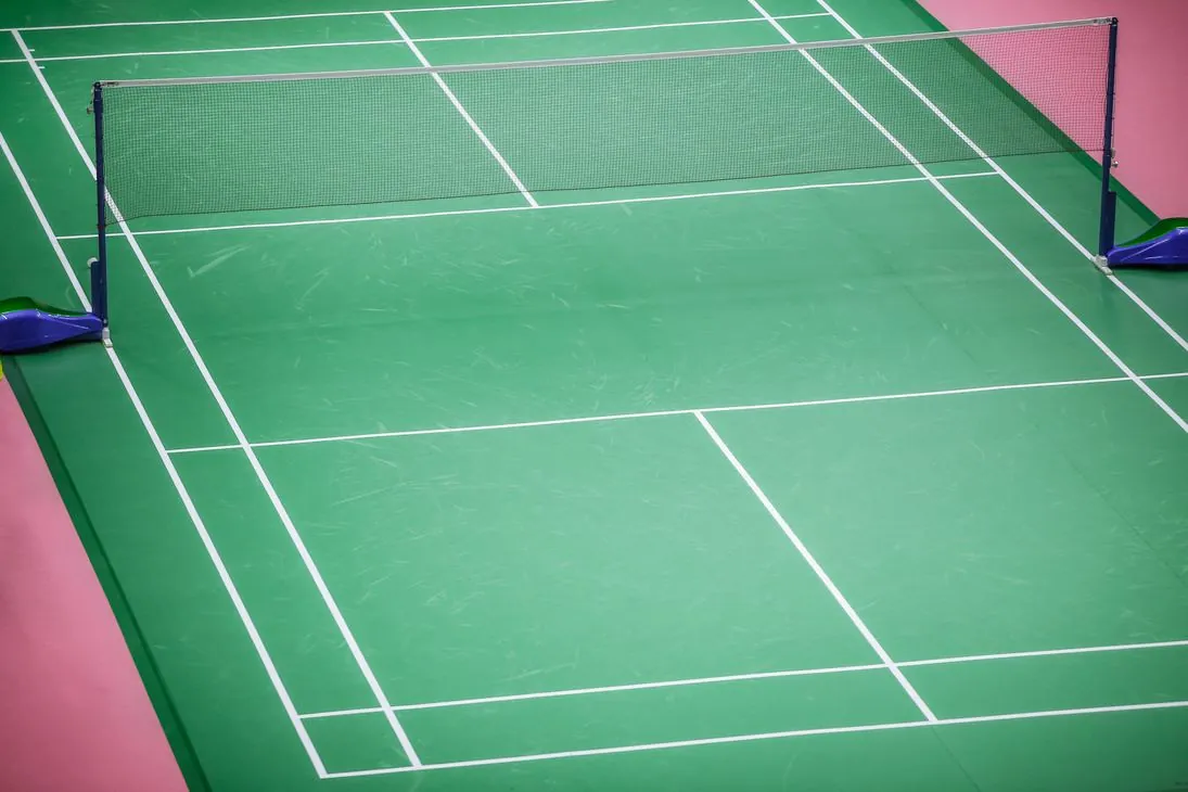 Indoor badminton court
