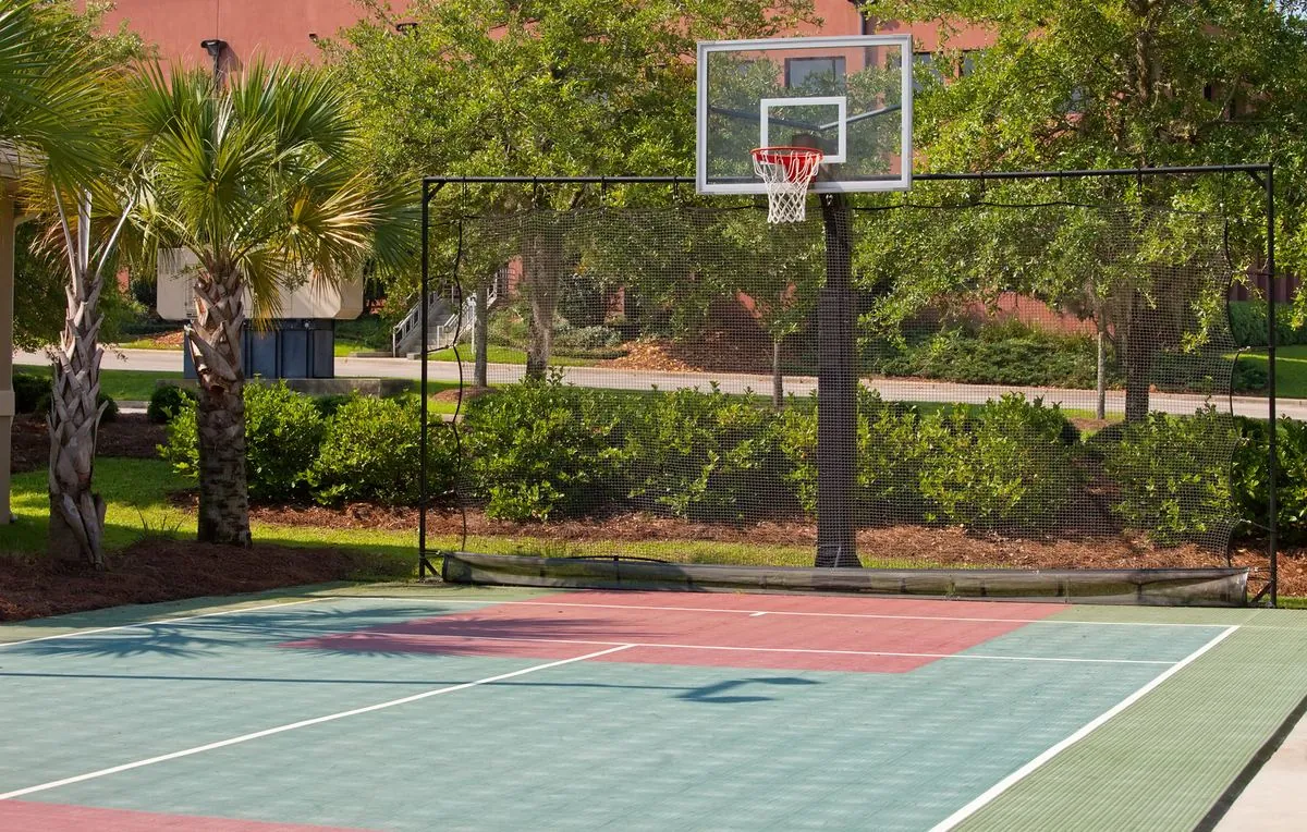 Outdoor basketball court