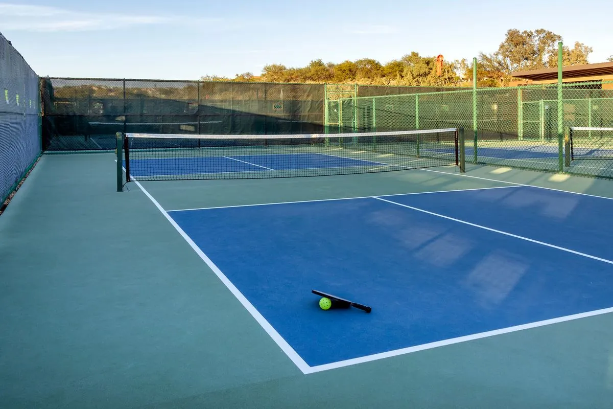 Outdoor tennis court
